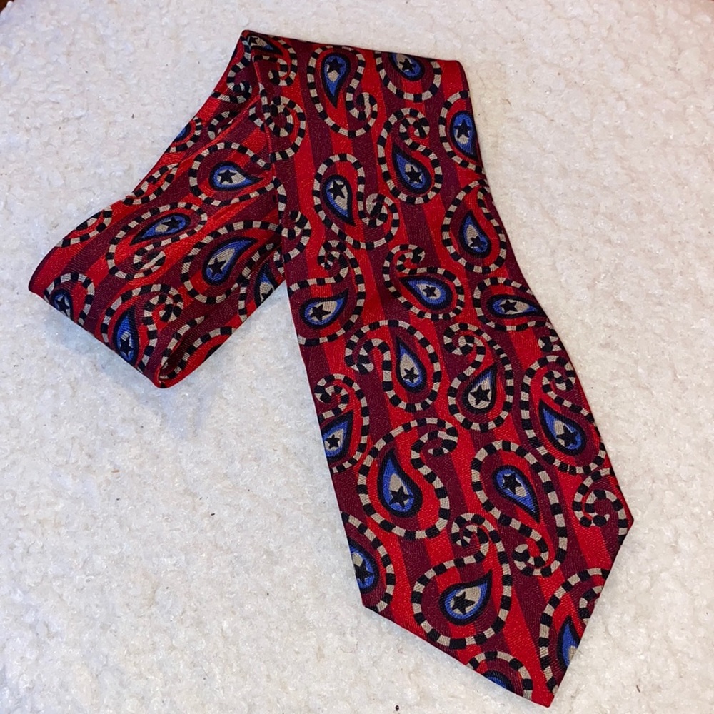 Rare Vintage Bob Mackie Paisley Silk Tie